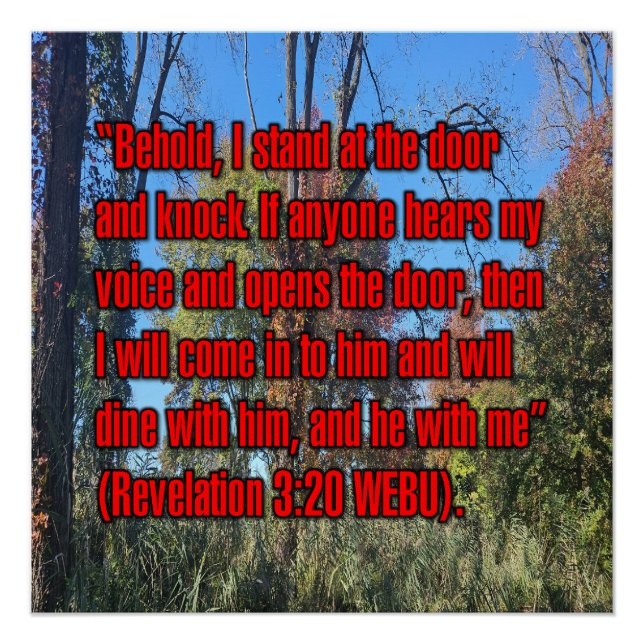 Offenbarung 3:20 WEBU Poster (Vorderseite)