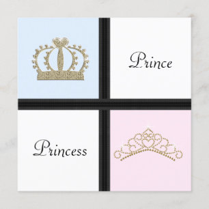 Offenbarung des Geschlechts von Prinz und Prinzess Einladung