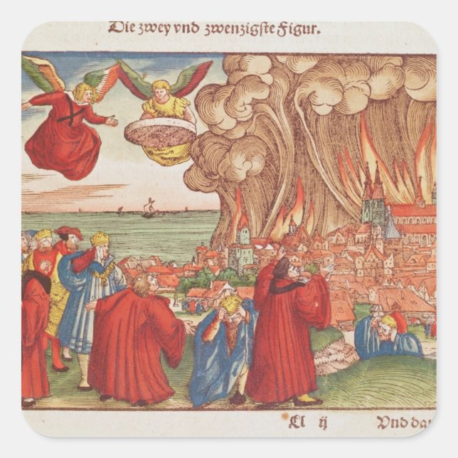 Offenbarung Quadratischer Aufkleber (Vorderseite)