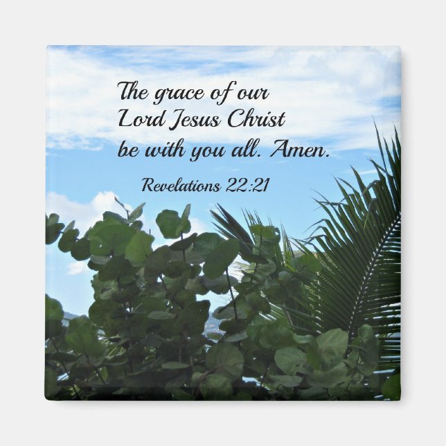 Offenbarungen 22:21 magnet (Vorne)