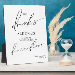 Offene Bar Hochzeitsschild Tafel Plaque Fotoplatte