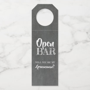 Offene Bar - Vorschlag "Funny Trauzeugen" Flaschenanhänger