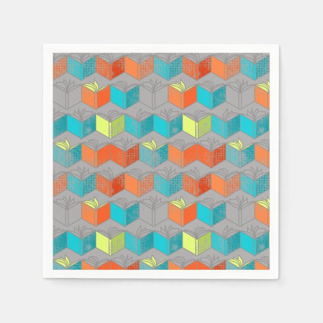 Offene Bücher Serviette (Vorderseite)