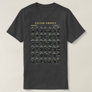 Offene Gitarrenakkorde von vorne und hinten T-Shirt