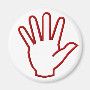 Offene Hand/hohe Fünf/Welle Magnet