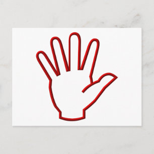 Offene Hand/hohe Fünf/Welle Postkarte
