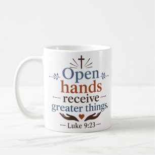 Offene Hände empfangen Größeres Moderne christlich Kaffeetasse