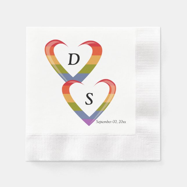 Offene Herzen Serviette (Vorderseite)