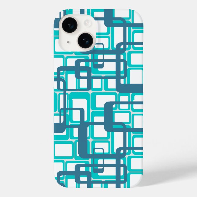 Offene moderne Rechtecke Mitte des Jahrhunderts Case-Mate iPhone 14 Hülle (Rückseite)