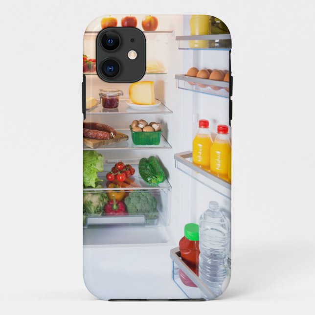 Offener Kühlschrank mit Essen Case-Mate iPhone Hülle (Rückseite)