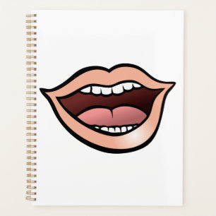 Offener Mund Lippen Zähne Zunge Planer