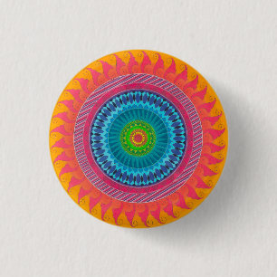 offener SinnesMandalaknopf Button
