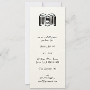 Offenes Buch Einladung