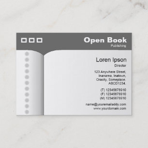 Offenes Buch - Gray 666666 Visitenkarte