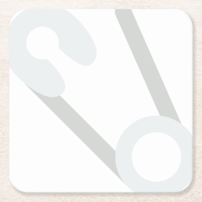 offenes Button Rechteckiger Pappuntersetzer (Vorderseite)