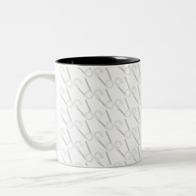 offenes Button Zweifarbige Tasse (Links)