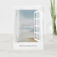 offenes Fenster mit Blick auf das Meer