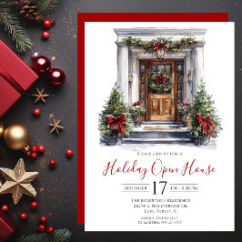 Offenes Haus an der Wasserfarbenfront Einladung