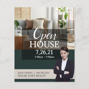 Offenes Haus Immobilien Makler Flyer