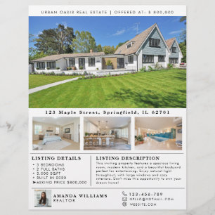 Offenes Haus Modernes Haus Flyer