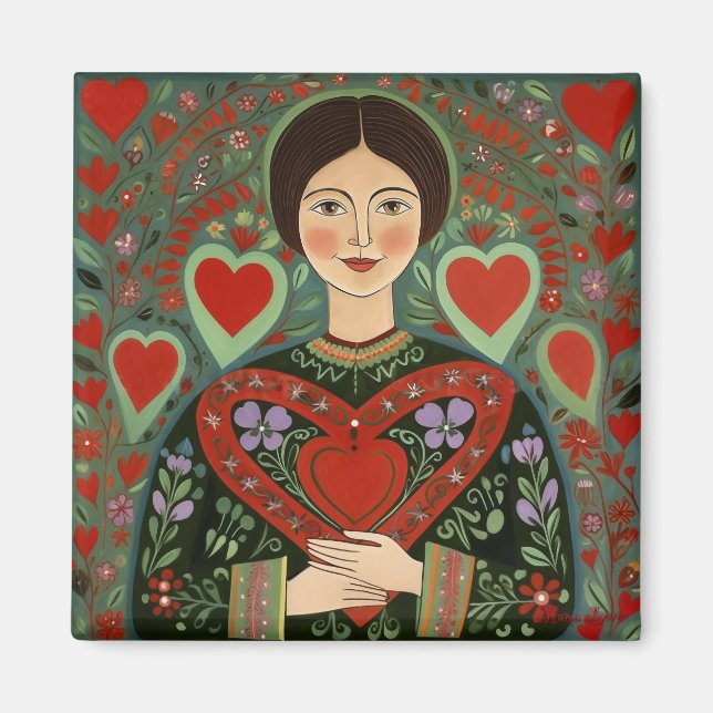 Offenes Herz Magnet (Vorne)