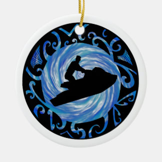 OFFENES WASSER JETSKIING KERAMIK ORNAMENT