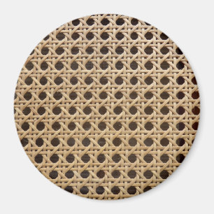 Offenes Weben Rattanrohr Großer runder Magnet