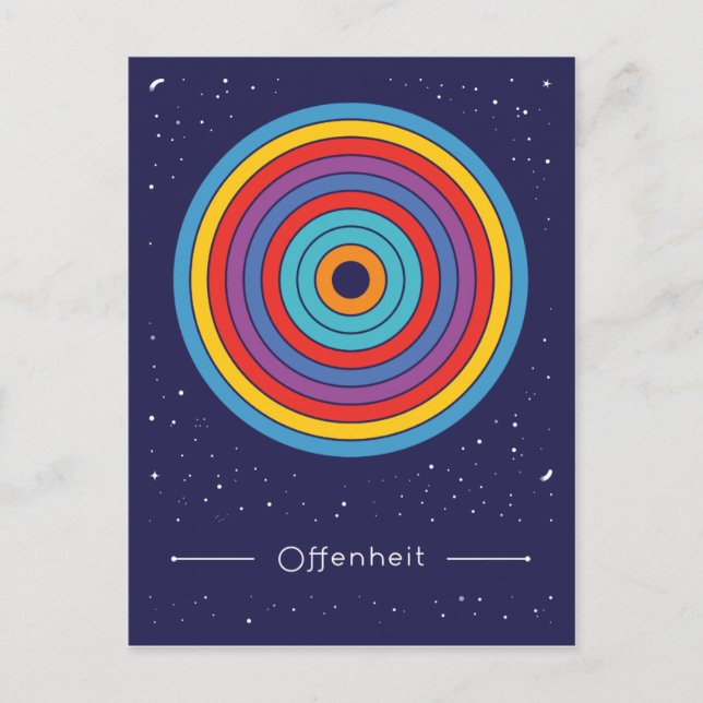Offenheit Postkarte (Vorderseite)