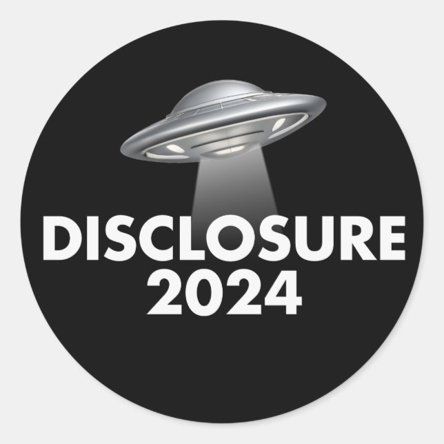Offenlegung 2024 UFO Runder Aufkleber (Vorderseite)