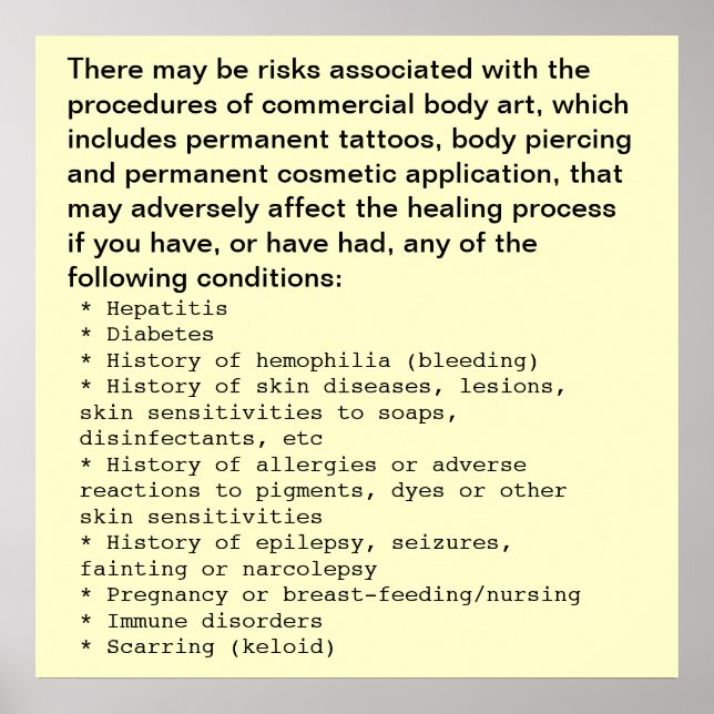 Offenlegung von Body Art Poster (Vorne)