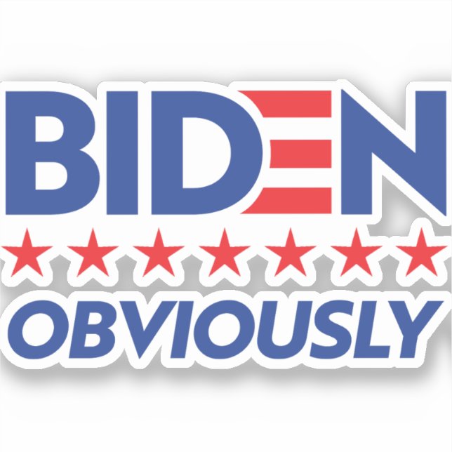 offensichtlich Biden Aufkleber (Vorderseite)