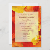 Offensichtlich Fall Border 12x18 Wedding Einladung