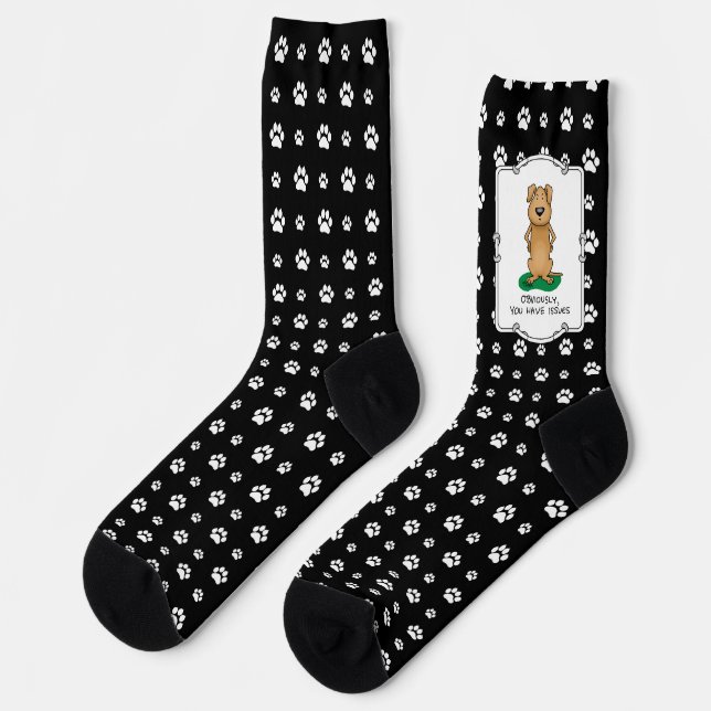 Offensichtlich haben Sie Probleme - Funny irritate Socken (Linkes Detail)