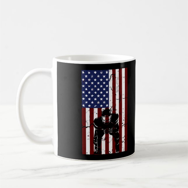 Offensive D-Line Fußball Pittsburgh Lineman Ameri Kaffeetasse (Links)