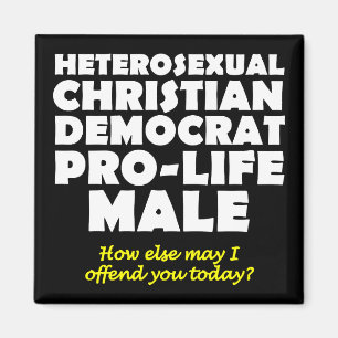 Offensive Demokraten Male Christlich Magnet