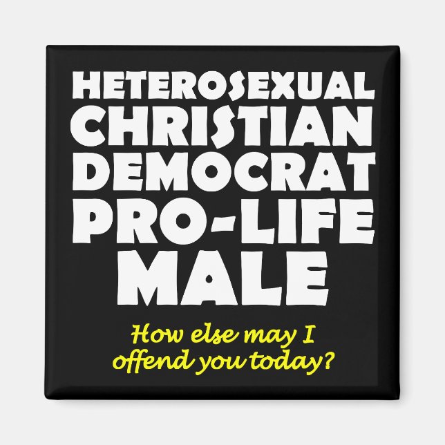 Offensive Demokraten Male Christlich Magnet (Vorne)