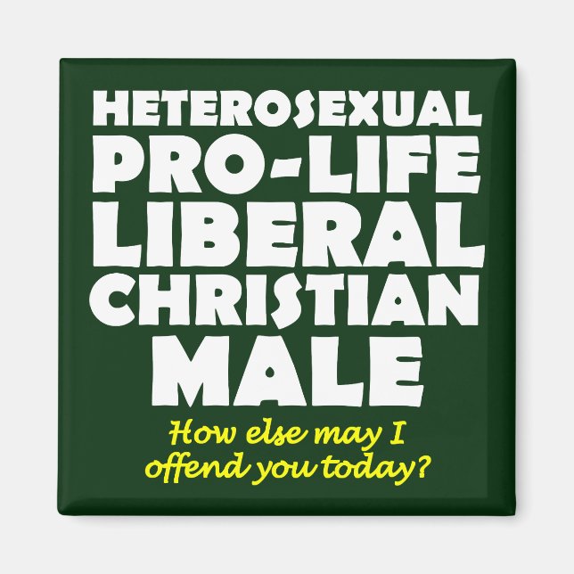 Offensive Prolife Male Christlicher Kühlschrankmag Magnet (Vorne)