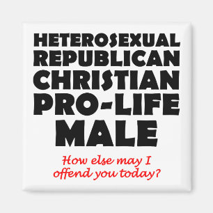 Offensive republikanische Male Christlich Magnet