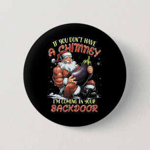 Offensive Weihnachtserwachsene Ual Innuendo Santa  Button