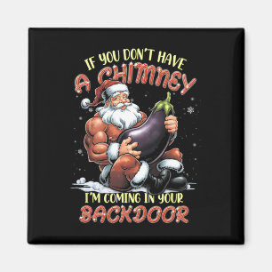 Offensive Weihnachtserwachsene Ual Innuendo Santa  Magnet