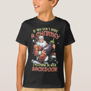 Offensive Weihnachtserwachsene Ual Innuendo Santa  T-Shirt