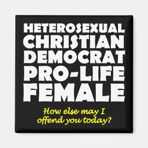 Offensiver Demokratischer Christlicher Magnet