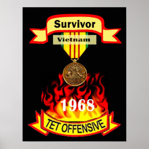 Offensives Überlebend-Plakat Vietnams Tet Poster