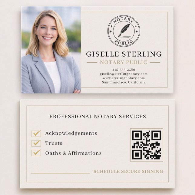 Öffentlich bestellter Notar QR-Code Foto Profi Visitenkarte (Von Creator hochgeladen)