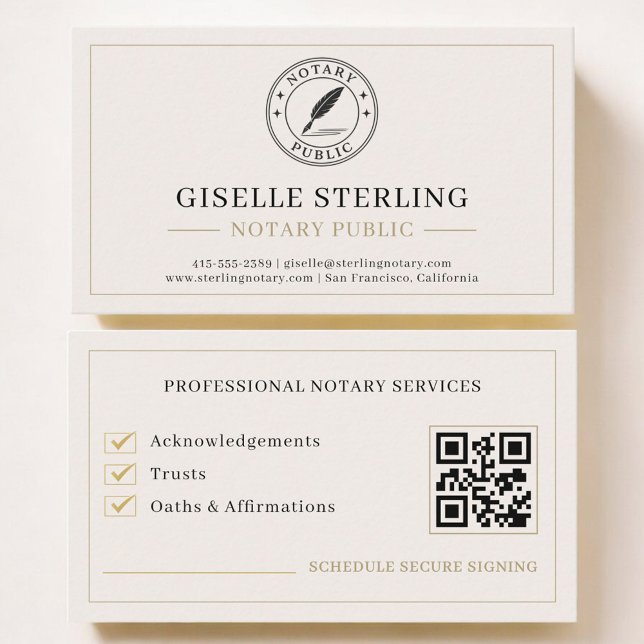 Öffentlich bestellter Notar QR-Code Professional Visitenkarte (Von Creator hochgeladen)