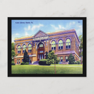 Öffentliche Bibliothek, Easton, PA Vintage Postkarte