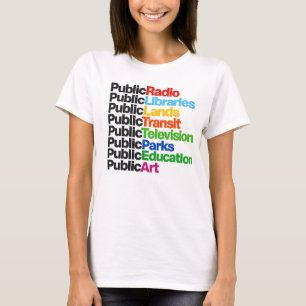 Öffentliche Bibliotheken Radio Fernsehen Kunst Par T-Shirt