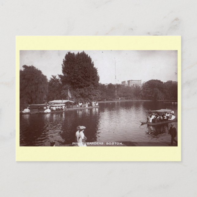 Öffentliche Gärten, Boston Vintag Postkarte (Vorderseite)