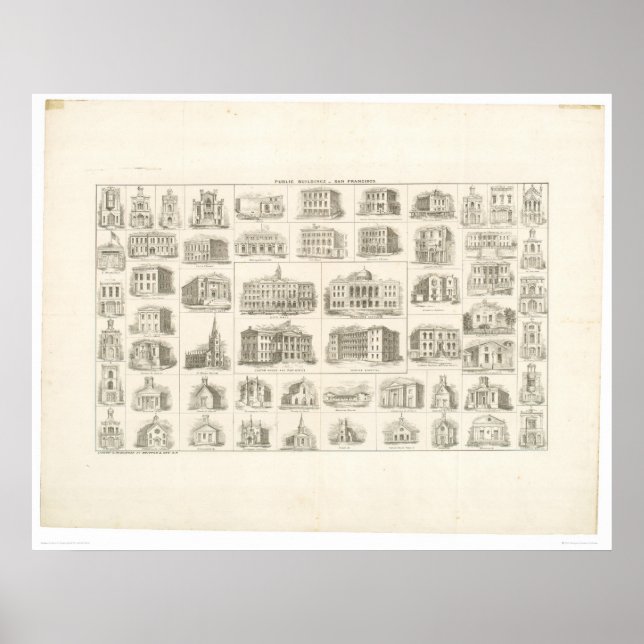 Öffentliche Gebäude von San Francisco (1372A) Poster (Vorne)