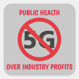 Öffentliche Gesundheit im Vergleich zu Industriege Quadratischer Aufkleber